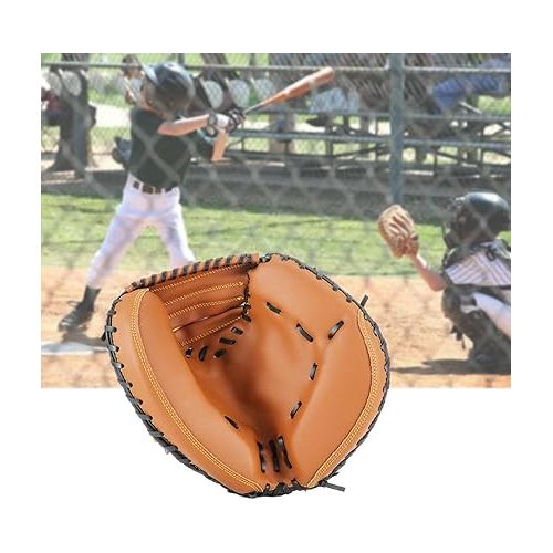  Baseball Catcher Glove Mittens Left Hand Premium Hand Catcher Mitts Slowpitch Softball Glove Baseball Infielder's Mitts for Beginner, Adults, Player