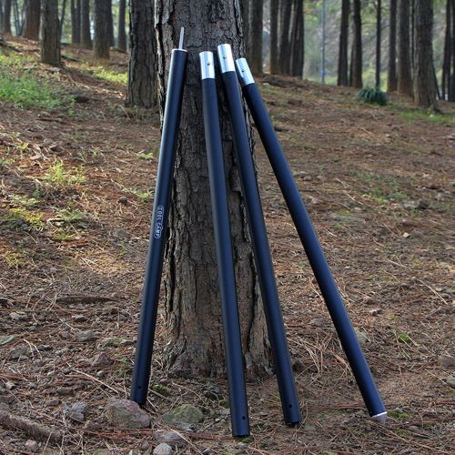  B Baosity 1.3 Tent Tarp Poles Aluminum Rods for Camping Shelters DIY Ready Easy to Install Repair Multifunction,Black with Storage Bag Versatile