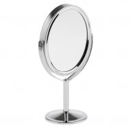 B Blesiya 3 inch Mini Women Beauty Makeup Cosmetic Mirror Oval Compact Dual Side Normal + Magnifying Mirror Silver/Bronze - Silver