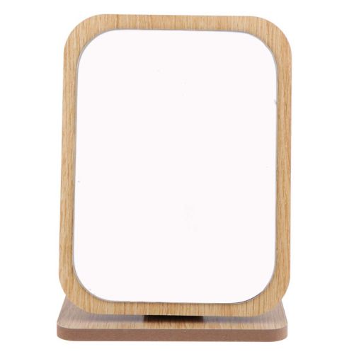  B Blesiya Foldable/Detachable Standing Mirror Cosmetic Mirror Table Mirror with Wood Frame and...