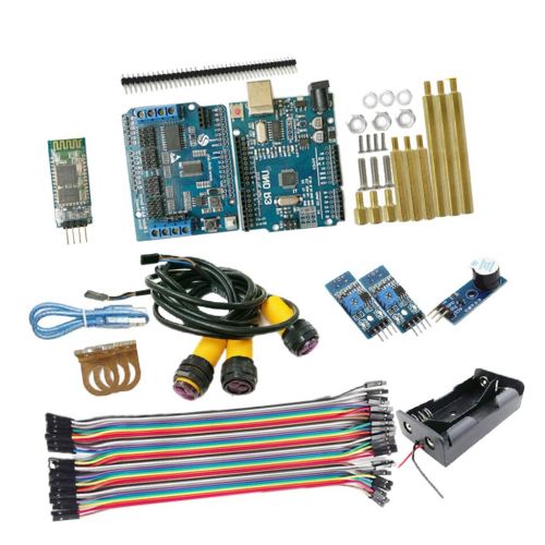  B Blesiya WiFi Control Kit UNO R3 Plate Motor Shield for Obstacle Avoidance Track Uno R3 Starter Kit with All Sensors & Plastic Box for Robotics & Electronics