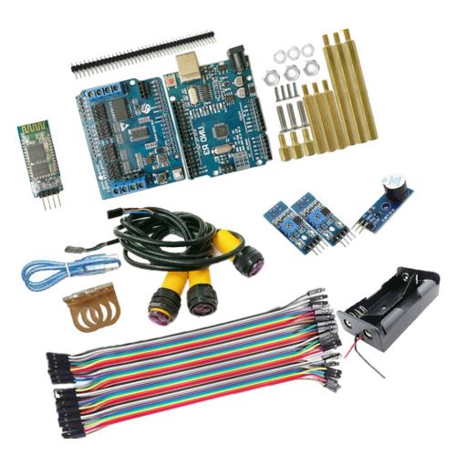  B Blesiya WiFi Control Kit UNO R3 Plate Motor Shield for Obstacle Avoidance Track Uno R3 Starter Kit with All Sensors & Plastic Box for Robotics & Electronics