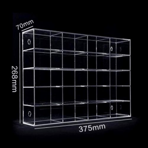  B Blesiya Transparent Acrylic Organizer 20 Slots Toy car Display Stand Model Display Shelf Storage Box