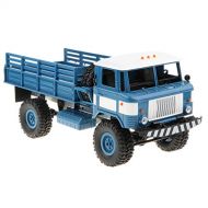B Blesiya 116 Four-Wheel Drive Off-Road Vehicle, Remote Control Military Truck Army Car with 2.4 GHz Radio Controller Kids Toy Gift - Blue