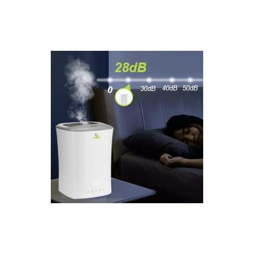  B Bubos Top Fill Warm and Cool Mist Humidifier , 5L Ultrasonic Humidifiers, Whisper Quiet Operation, Auto Shut Off, Adjustable Mist Output, Humidifiers for Bedroom,baby Room Or Offie by Bu