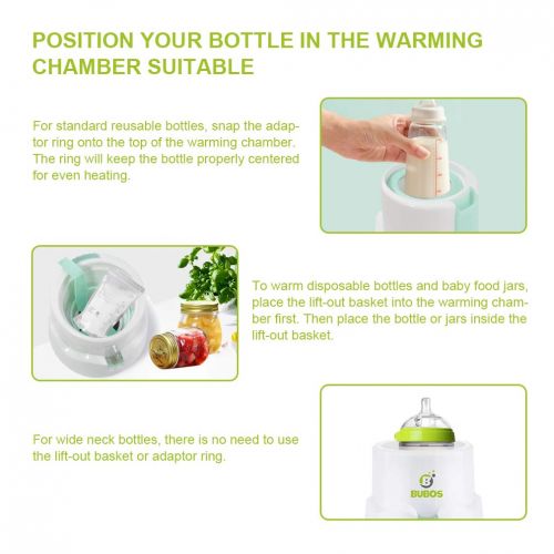  B Bubos Fast Heating Baby Bottle Warmer for breastmilk and Formula, Food Heater for Infant Complementary Food