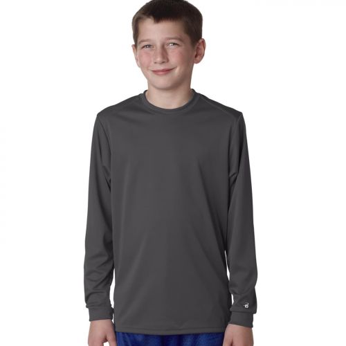  B-Core Graphite Long-sleeve Youth Performance T-Shirt