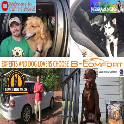  B-comfort Dog Car Seat Covers Hammock for Pets-Back Seat and Doors Protector-Backseat Barrier-Side Flaps,Leak-Proof,Anti-Scratch,Nonslip-Black