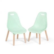 [아마존베스트]B. spaces by Battat  Kid-Century Modern: Trendy Toddler Chair Set of Two Kids Chairs  Kids Furniture Set for Toddlers and Kids  Mint