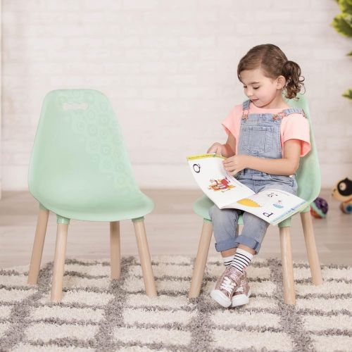  [아마존베스트]B. spaces by Battat  Kid-Century Modern: Trendy Toddler Chair Set of Two Kids Chairs  Kids Furniture Set for Toddlers and Kids  Mint