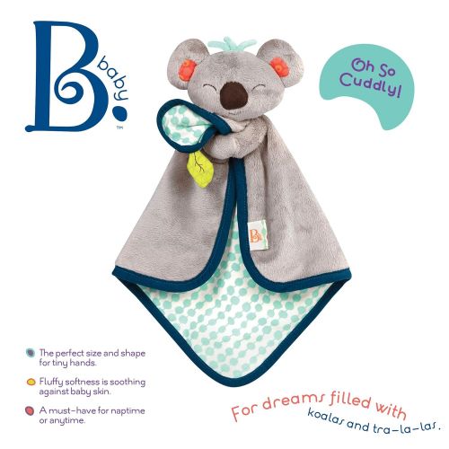  B. toys by Battat B. Toys  B. Snugglies - Fluffy Koko The Koala Security Blanket  Adorable Baby Blankie with Soft Fabric  Bpa Free