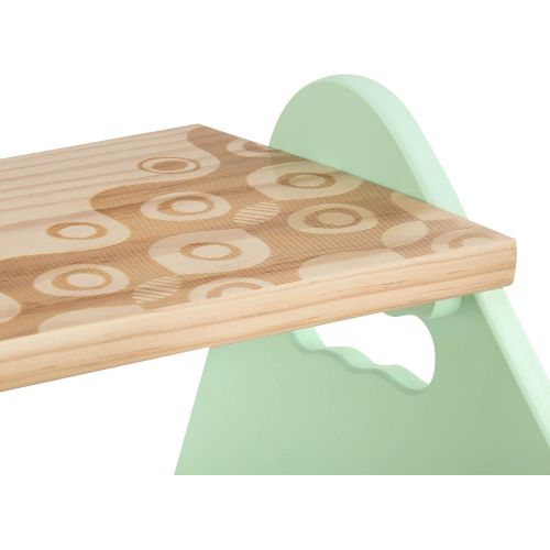  [아마존핫딜][아마존 핫딜] B. spaces by Battat - Peek-A-Boost  Wooden Two-Step Stool  Mint & Wood