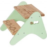 [아마존베스트]B. spaces by Battat - Peek-a-Boost  Wooden Two-Step Stool  Mint & Wood