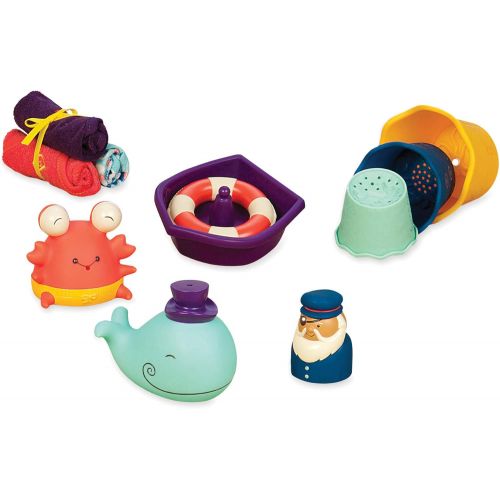  B. toys by Battat B. toys  Wee B. Splashy Baby Bath Toys  Toddler Bath Tub Starter Kit (11-Pcs) For Kids 0+