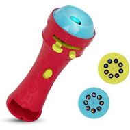 B. toys by Battat B. toys  Light Me To The Moon  Children’S Projector Flashlight with Image Reels That Make Everything Cosmic & Bright, Red