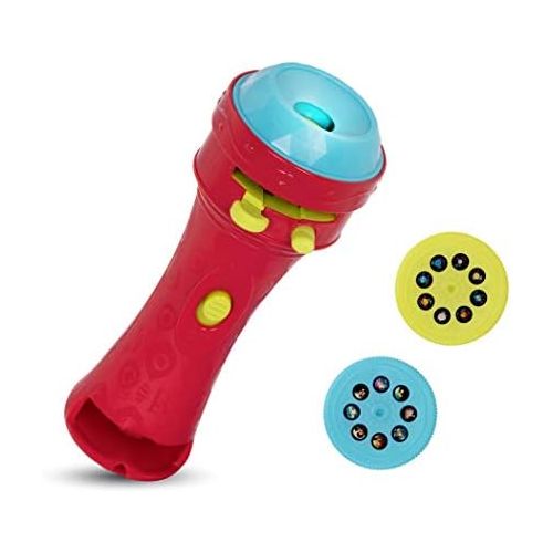  B. toys by Battat B. toys  Light Me To The Moon  Children’S Projector Flashlight with Image Reels That Make Everything Cosmic & Bright, Red