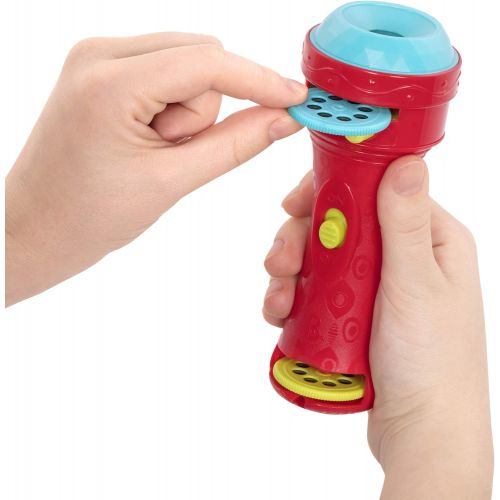  B. toys by Battat B. toys  Light Me To The Moon  Children’S Projector Flashlight with Image Reels That Make Everything Cosmic & Bright, Red