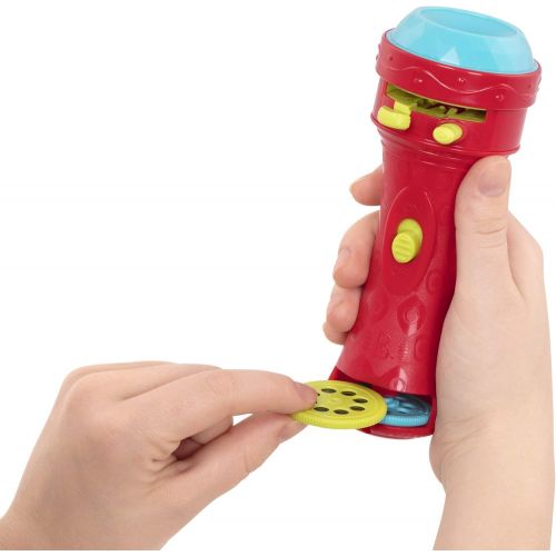  B. toys by Battat B. toys  Light Me To The Moon  Children’S Projector Flashlight with Image Reels That Make Everything Cosmic & Bright, Red