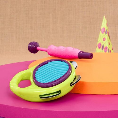  [아마존베스트]B. toys by Battat B. toys  Drumroll Please  7 Musical Instruments Toy Drum Kit for Kids 18 months + (7-Pcs)