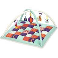 B. toys by Battat  Wonders Above Activity Quilt  Baby Play Mat Gym with 5 Hanging Toys for Newborns