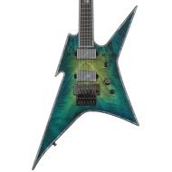 B.C. Rich Ironbird Extreme Exotic with Floyd Rose Electric Guitar - Cyan Blue