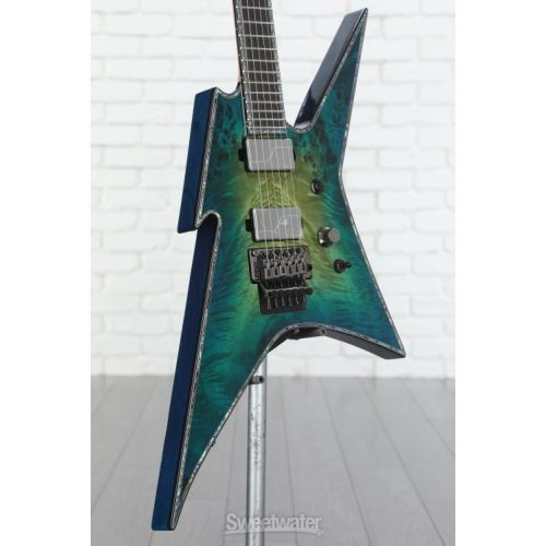  B.C. Rich Ironbird Extreme Exotic with Floyd Rose Electric Guitar - Cyan Blue