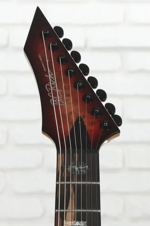 B.C. Rich Shredzilla Prophecy 8 Archtop 8-string Electric Guitar with EverTune - Lava Burst Demo