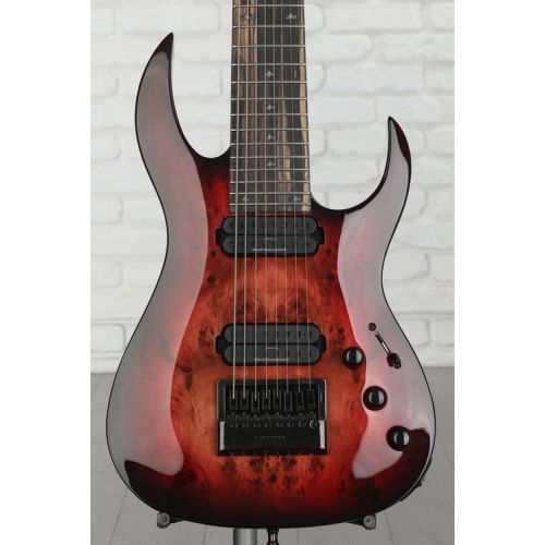  B.C. Rich Shredzilla Prophecy 8 Archtop 8-string Electric Guitar with EverTune - Lava Burst Demo