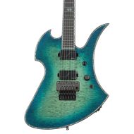 B.C. Rich Mockingbird Extreme Exotic with Floyd Rose Electric Guitar - Cyan Blue