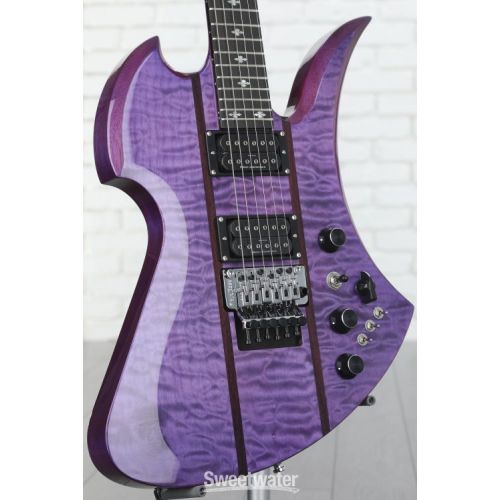  B.C. Rich Mockingbird Legacy ST with Floyd Rose Electric Guitar - Trans Purple