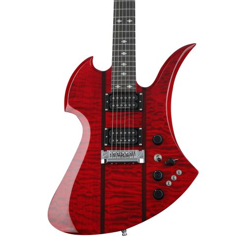  B.C. Rich Mockingbird Legacy STQ Hardtail Electric Guitar - Trans Red