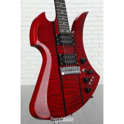  B.C. Rich Mockingbird Legacy STQ Hardtail Electric Guitar - Trans Red