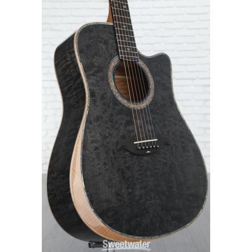  B.C. Rich Prophecy Series Acoustic Cutaway Acoustic-electric Guitar - Smoke Black Quilt