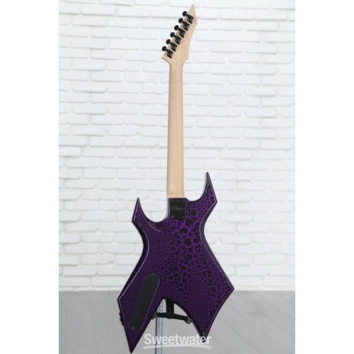  B.C. Rich USA Handcrafted Warlock Legacy with Kahler Electric Guitar - Purple Crackle