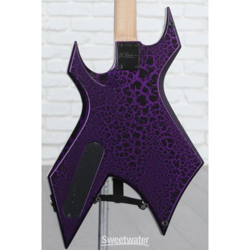  B.C. Rich USA Handcrafted Warlock Legacy with Kahler Electric Guitar - Purple Crackle