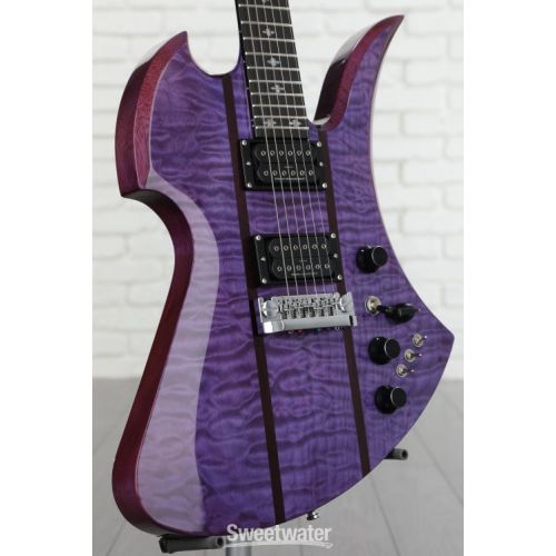  B.C. Rich Mockingbird Legacy STQ Hardtail Electric Guitar - Trans Purple