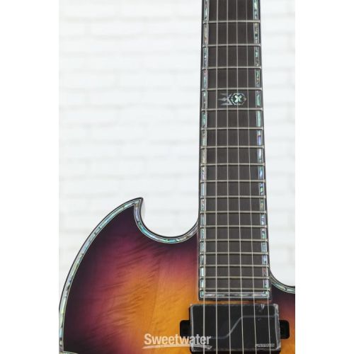  B.C. Rich Mockingbird Extreme Exotic with Floyd Rose Electric Guitar - Purple Haze Transparent