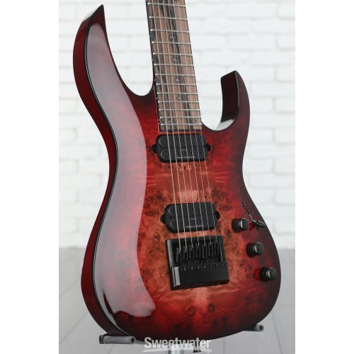  B.C. Rich Shredzilla Prophecy 7 Archtop 7-string Electric Guitar with EverTune - Lava Burst