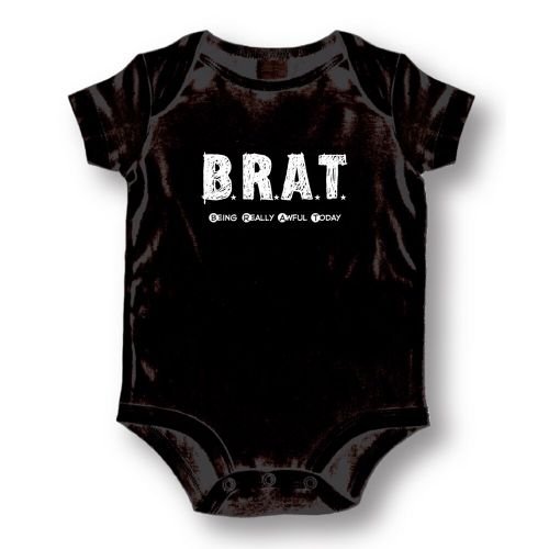  B.R.A.T. Infants Black Cotton Bodysuit One-piece