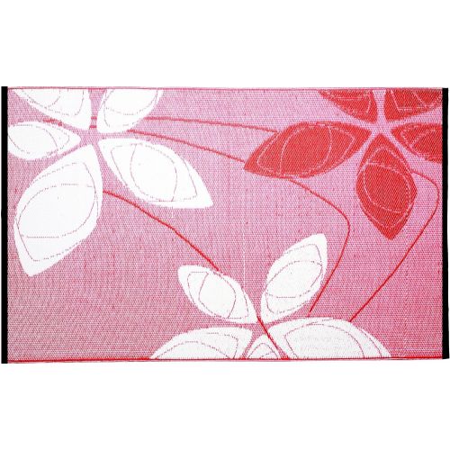  B.b.begonia Outdoor Rug Patio Mat - (4ft x 6ft) - Alaska, Reversible Design in Red and White as Outdoor Area Rug- by b.b.begonia