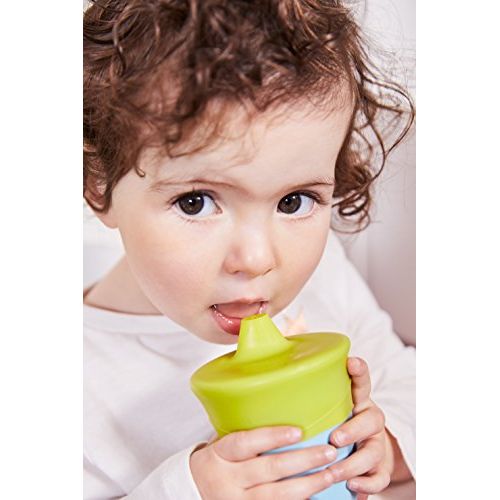  b.box Universal Silicone Sippy Lid & Straw Top Travel Pack | Fits Most Standard Cups Turning Them into a Sippy Cup or Cup with Straw | Color: Strawberry Shake | 1 Sippy Cup Lid & 1