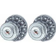 BA Products Set of 2 - PHOENIX QH1300AS, Rear Hub Covers, 19.5 or 22.5 Wheels with 10 Lug 285MM BC Hub Pilot Studs