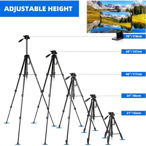  Universal Complete Tripod Units with Remote Shutter, BAALAND 70 Lightweight Camera Phone Tripode for Canon Rebel T7 DSLR Sony