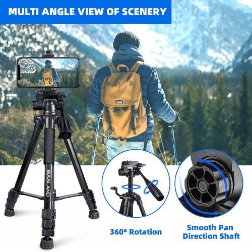  Universal Complete Tripod Units with Remote Shutter, BAALAND 70 Lightweight Camera Phone Tripode for Canon Rebel T7 DSLR Sony