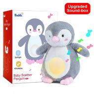 BABLE Baby Shower Gifts with Night Light Sleep Aid, Soother White Noise Sound Machine with 40 Lullabies, New Baby Gift Smart Sleep Soother Portable Soft Stuffed Animal for Babies(9.5in)