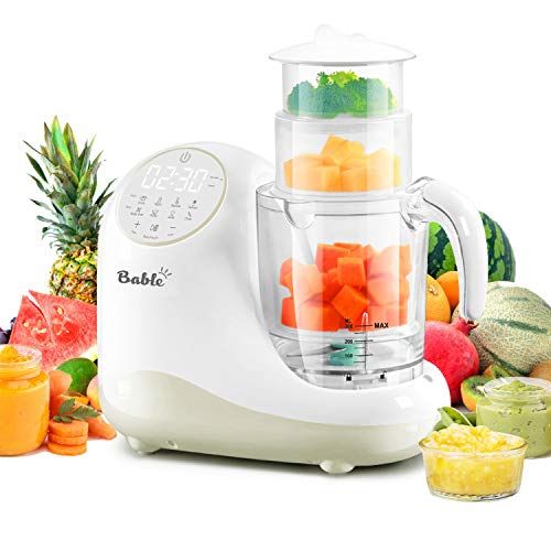  [아마존베스트]BABLE Baby Food Maker for Infants and Toddlers, Bable All-in-1 Food Processor Mills Machine with Steam, Blend, Chop, Sterilize, Warm Milk, Defrost, Grinder to Make Puree and Juice, Touch