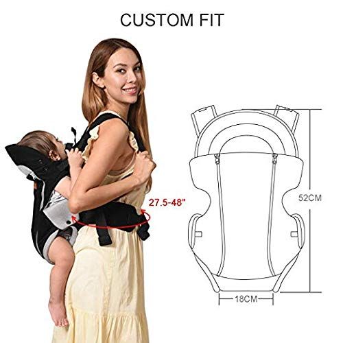  [아마존베스트]BABLE Bable Baby Carrier Ergonomic, Soft Carrier Newborn-for Baby 8-20 lbs-Baby Wrap Carrier Comfortable for All Seasons