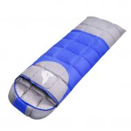 BABY Suede Sleeping Bag Adult Indoor Outdoor Autumn and Winter Thicken Down Cotton Individual (Color : Blue)