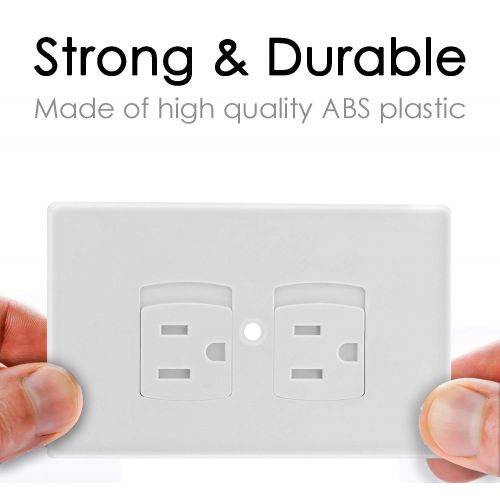  [아마존베스트]Baby Droem Self Closing Electrical Outlet Covers, Child Proof Safety Universal Wall Socket Plugs, Automatic Sliding Cap Cover Standard Wall Outlet Plate (8 Pack)