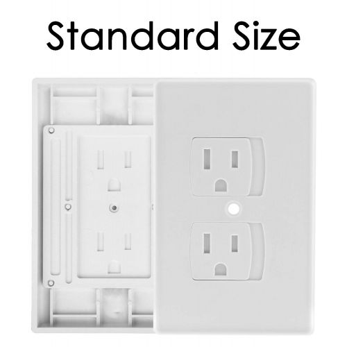  [아마존베스트]Baby Droem Self Closing Electrical Outlet Covers, Child Proof Safety Universal Wall Socket Plugs, Automatic Sliding Cap Cover Standard Wall Outlet Plate (8 Pack)